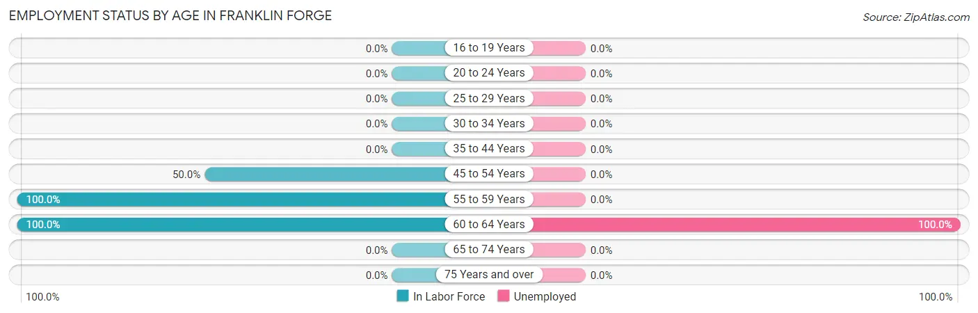Employment Status by Age in Franklin Forge