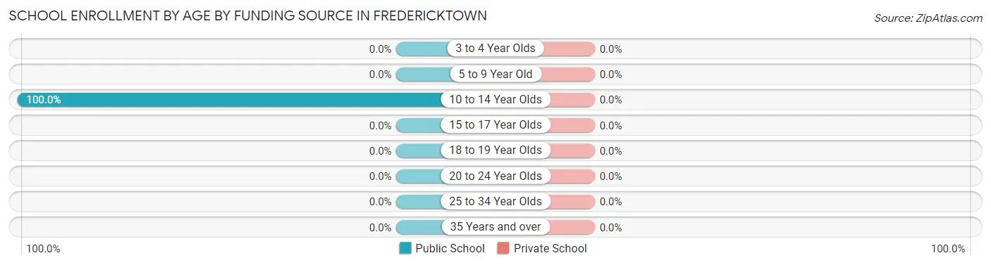 School Enrollment by Age by Funding Source in Fredericktown
