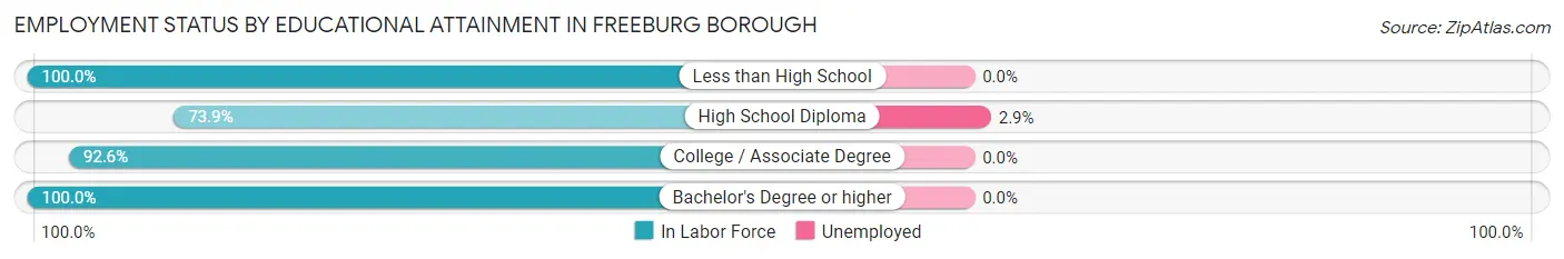 Employment Status by Educational Attainment in Freeburg borough