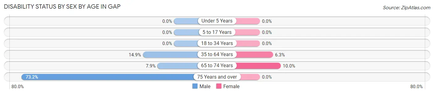 Disability Status by Sex by Age in Gap