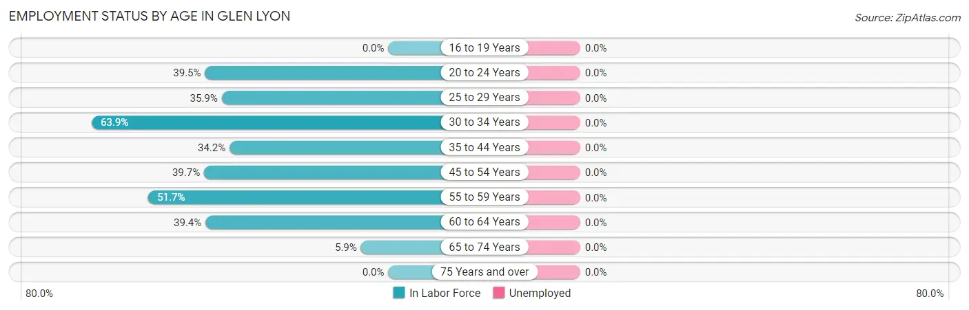 Employment Status by Age in Glen Lyon