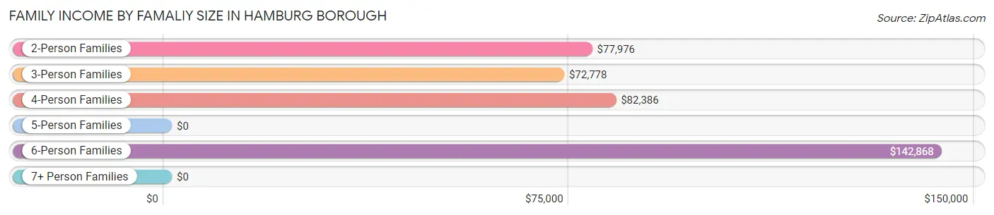 Family Income by Famaliy Size in Hamburg borough