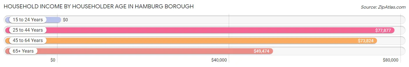 Household Income by Householder Age in Hamburg borough