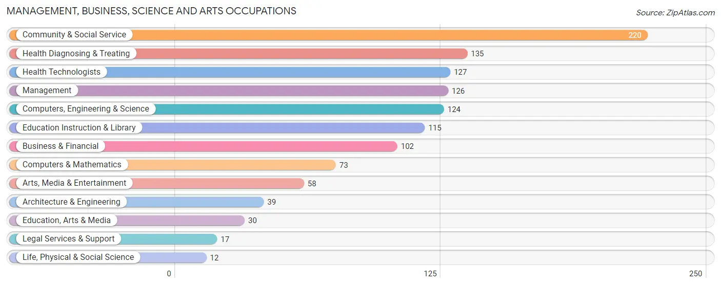 Management, Business, Science and Arts Occupations in Hamburg borough