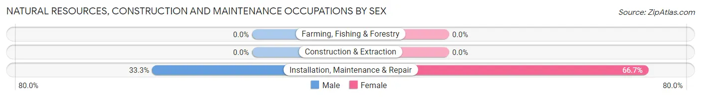 Natural Resources, Construction and Maintenance Occupations by Sex in Haverford College