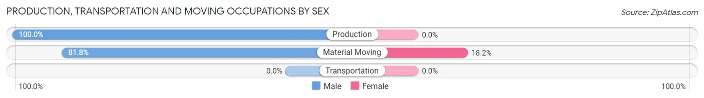 Production, Transportation and Moving Occupations by Sex in Heckscherville