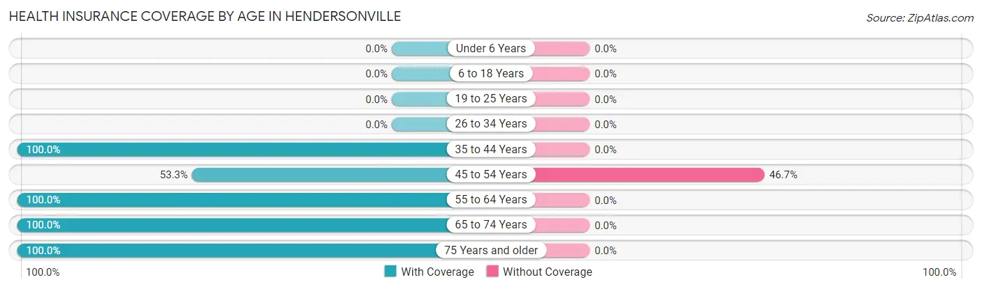 Health Insurance Coverage by Age in Hendersonville