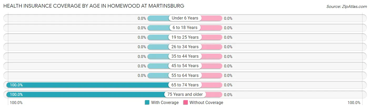 Health Insurance Coverage by Age in Homewood at Martinsburg