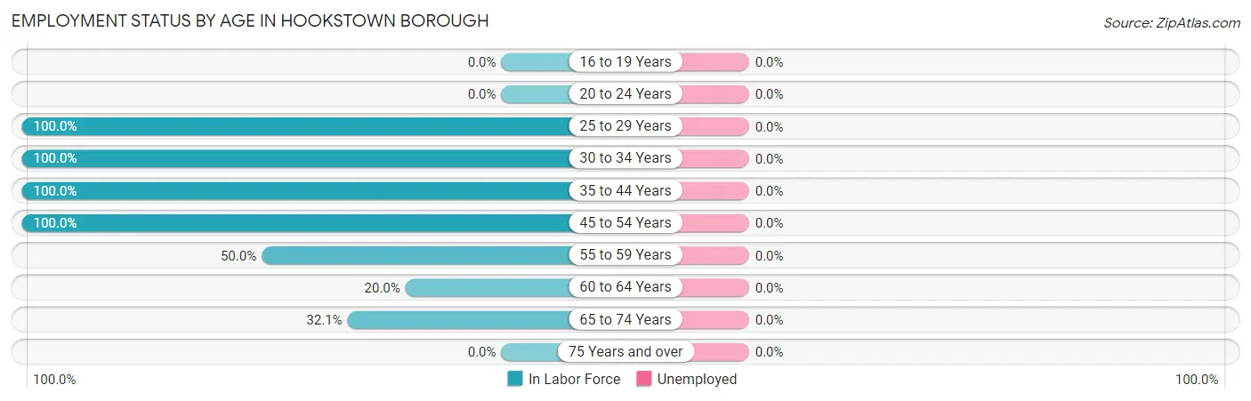 Employment Status by Age in Hookstown borough