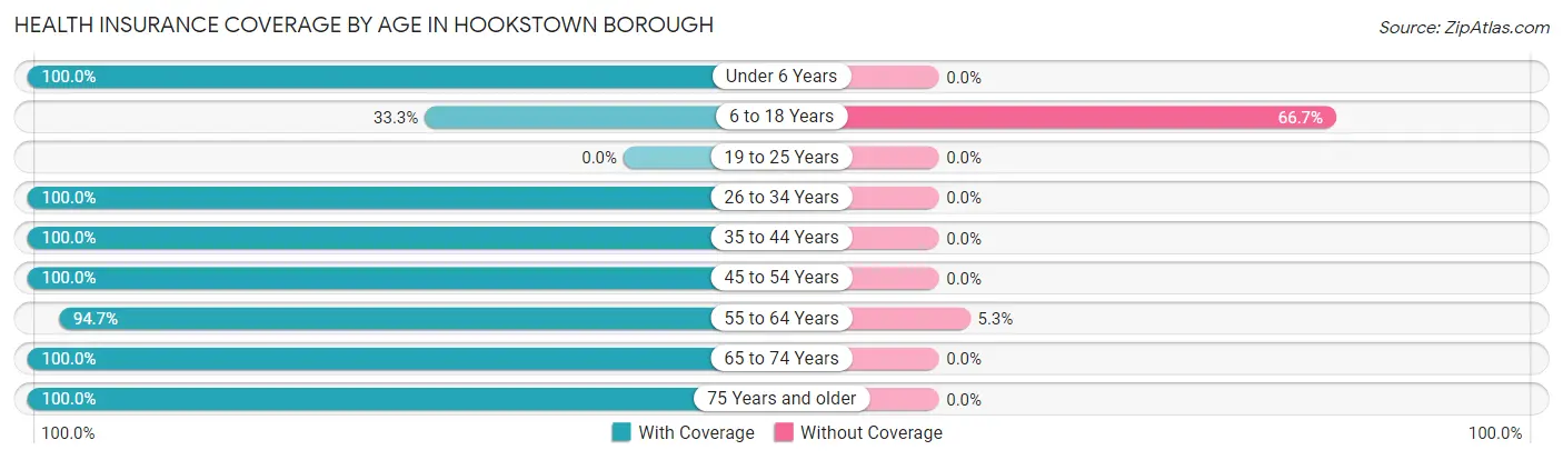 Health Insurance Coverage by Age in Hookstown borough
