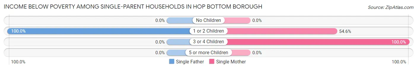 Income Below Poverty Among Single-Parent Households in Hop Bottom borough