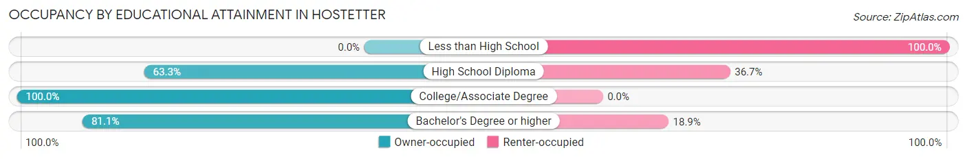 Occupancy by Educational Attainment in Hostetter