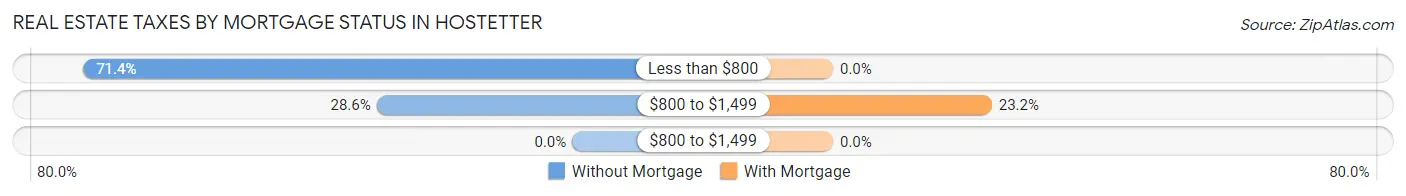 Real Estate Taxes by Mortgage Status in Hostetter