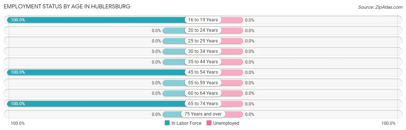 Employment Status by Age in Hublersburg