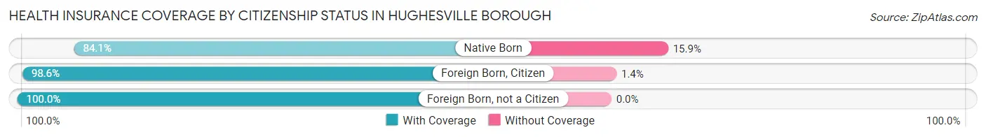 Health Insurance Coverage by Citizenship Status in Hughesville borough