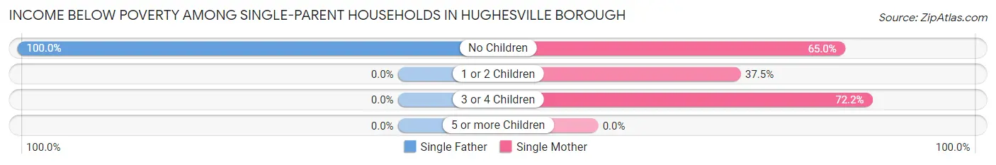 Income Below Poverty Among Single-Parent Households in Hughesville borough