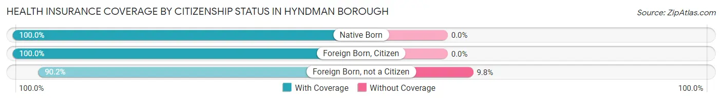 Health Insurance Coverage by Citizenship Status in Hyndman borough