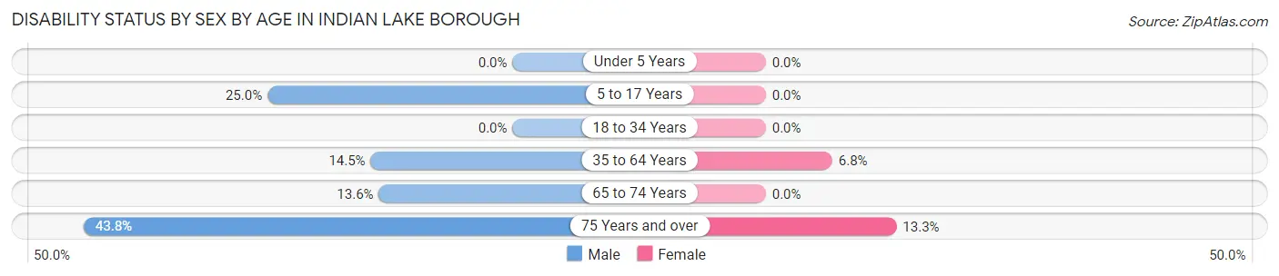 Disability Status by Sex by Age in Indian Lake borough