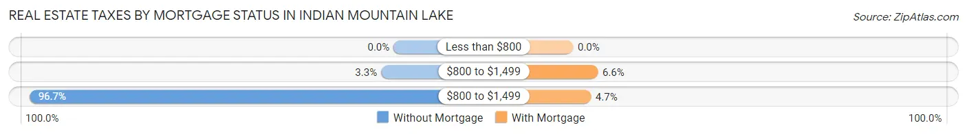 Real Estate Taxes by Mortgage Status in Indian Mountain Lake