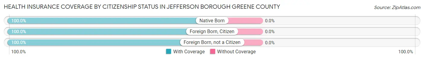 Health Insurance Coverage by Citizenship Status in Jefferson borough Greene County