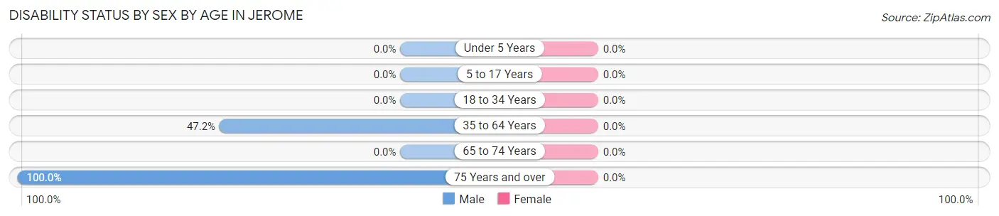 Disability Status by Sex by Age in Jerome