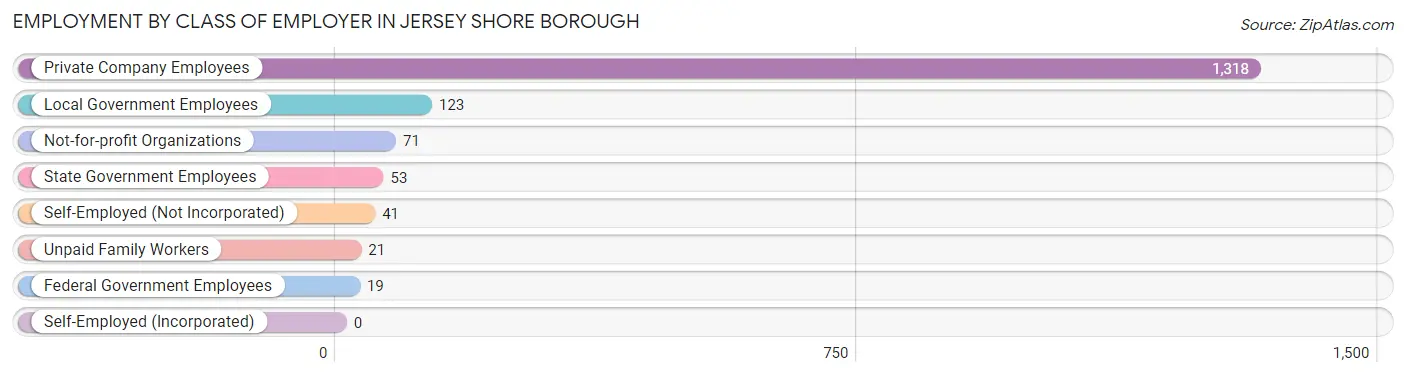 Employment by Class of Employer in Jersey Shore borough