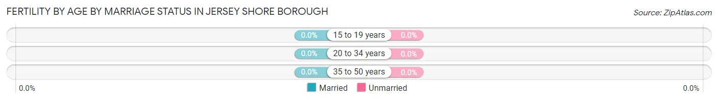 Female Fertility by Age by Marriage Status in Jersey Shore borough