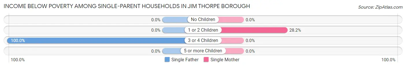 Income Below Poverty Among Single-Parent Households in Jim Thorpe borough