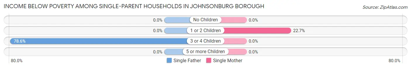 Income Below Poverty Among Single-Parent Households in Johnsonburg borough