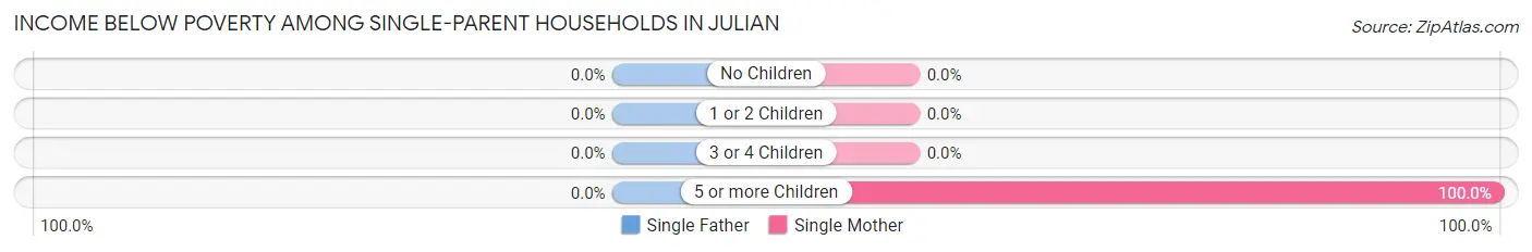 Income Below Poverty Among Single-Parent Households in Julian
