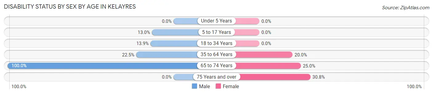 Disability Status by Sex by Age in Kelayres