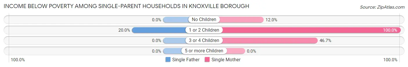 Income Below Poverty Among Single-Parent Households in Knoxville borough