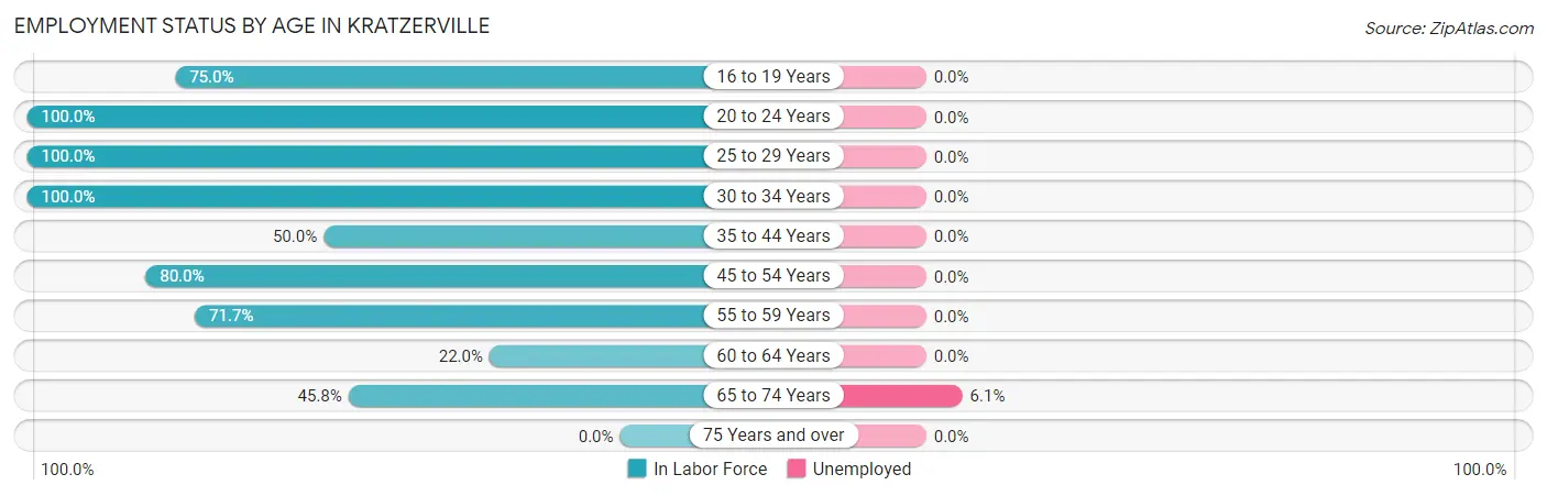 Employment Status by Age in Kratzerville