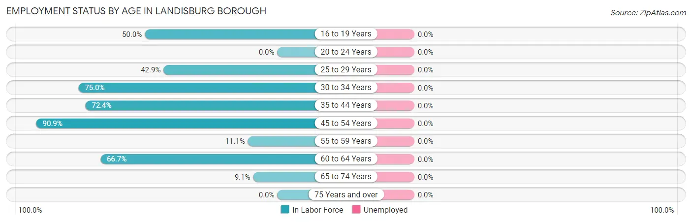 Employment Status by Age in Landisburg borough