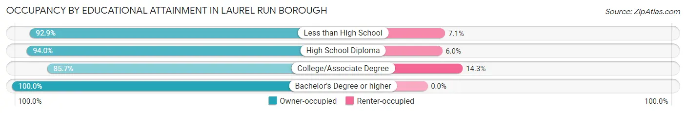 Occupancy by Educational Attainment in Laurel Run borough