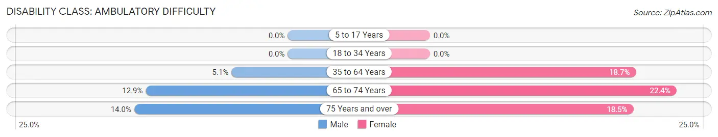 Disability in Laureldale borough: <span>Ambulatory Difficulty</span>