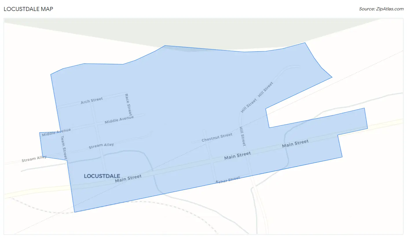 Locustdale Map