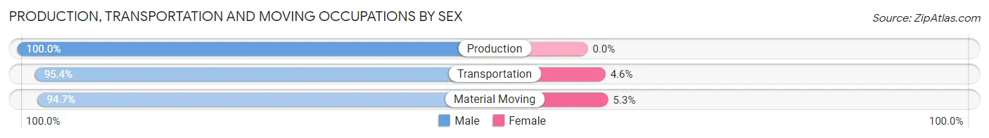 Production, Transportation and Moving Occupations by Sex in Lower Allen