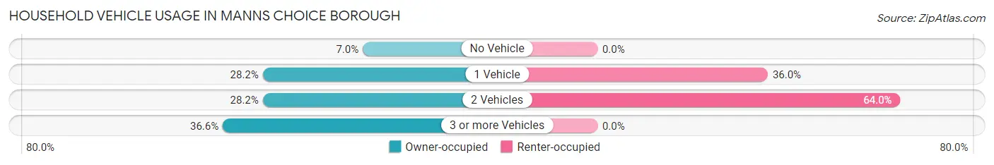 Household Vehicle Usage in Manns Choice borough