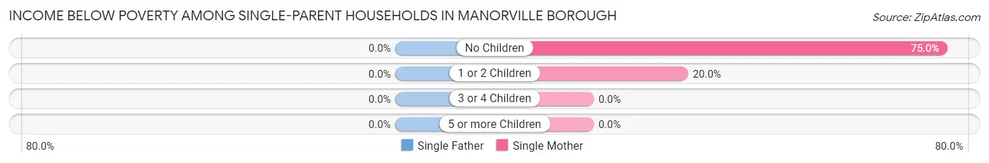 Income Below Poverty Among Single-Parent Households in Manorville borough