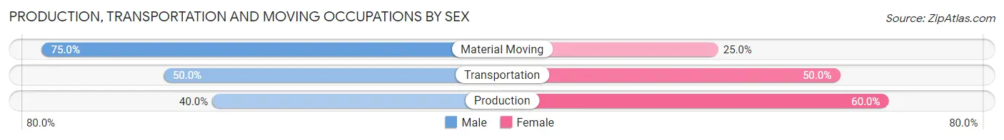 Production, Transportation and Moving Occupations by Sex in Manorville borough