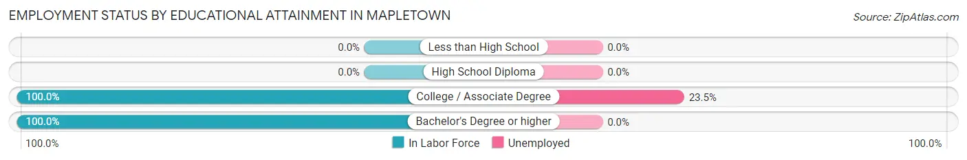 Employment Status by Educational Attainment in Mapletown