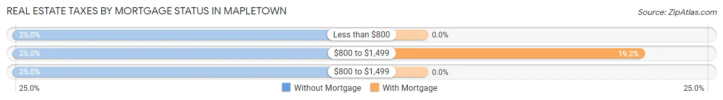 Real Estate Taxes by Mortgage Status in Mapletown
