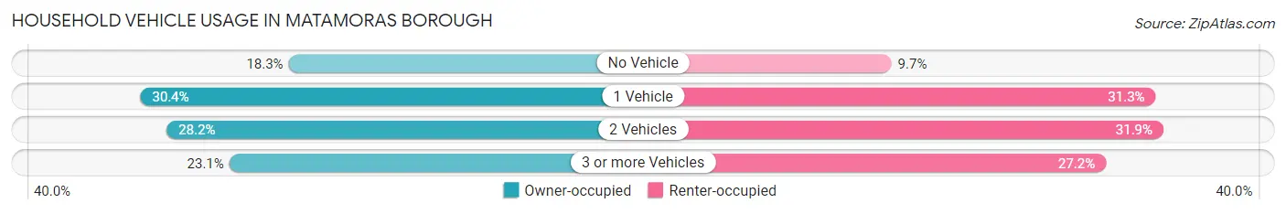 Household Vehicle Usage in Matamoras borough