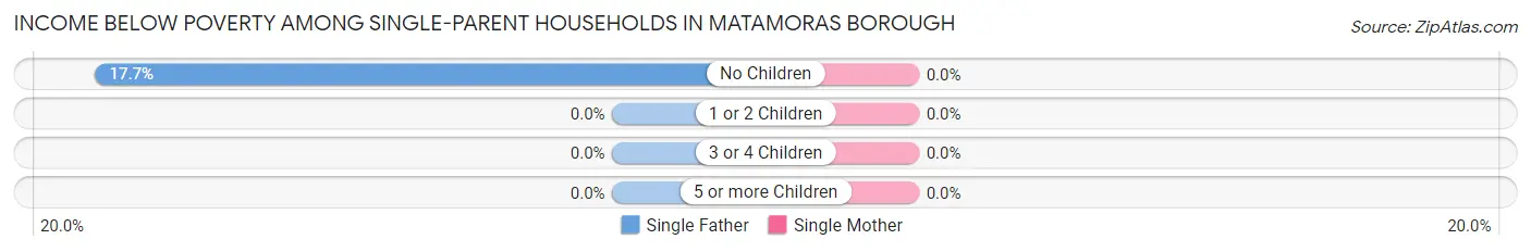 Income Below Poverty Among Single-Parent Households in Matamoras borough