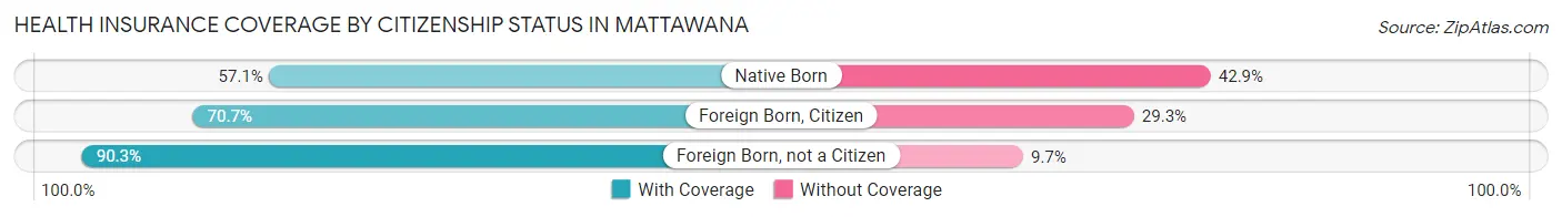 Health Insurance Coverage by Citizenship Status in Mattawana