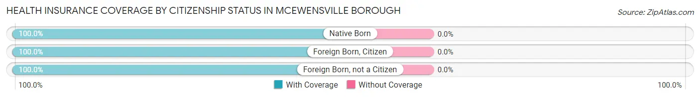 Health Insurance Coverage by Citizenship Status in McEwensville borough