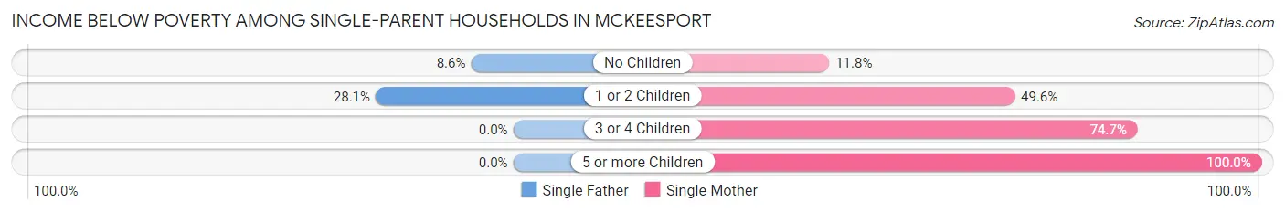 Income Below Poverty Among Single-Parent Households in Mckeesport
