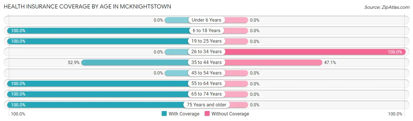Health Insurance Coverage by Age in McKnightstown