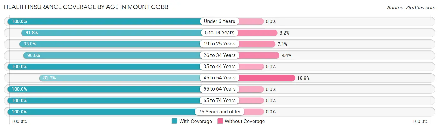 Health Insurance Coverage by Age in Mount Cobb